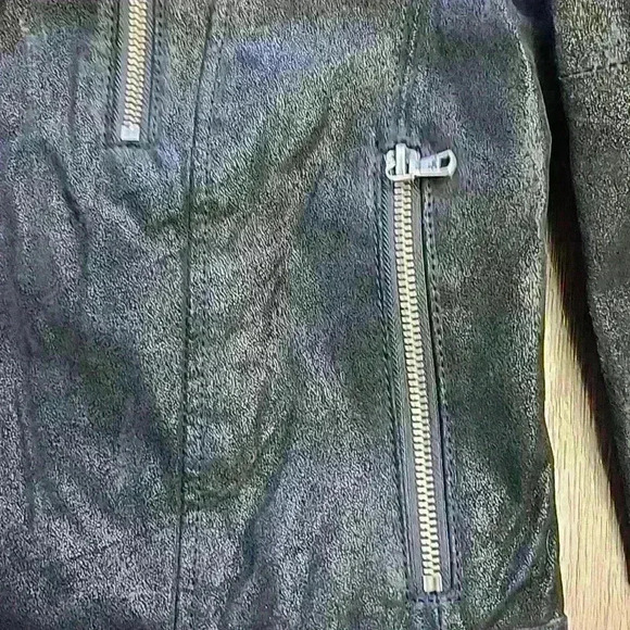 LEVI'S LEATHER SUEDE BOMBER JACKET - Picture 4 of 7